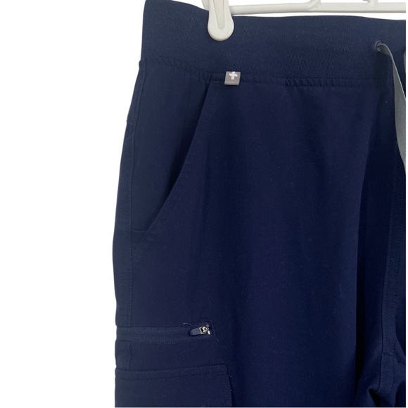 Figs Technical Collection Blue Straight Leg Cargo Pants Womens Large - Picture 2 of 6